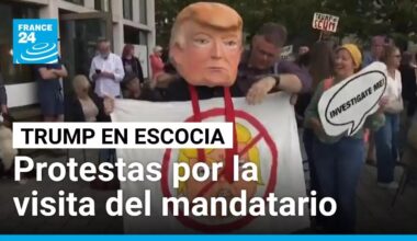 Estallan protestas en Escocia ante la visita de Donald Trump • FRANCE 24 Español