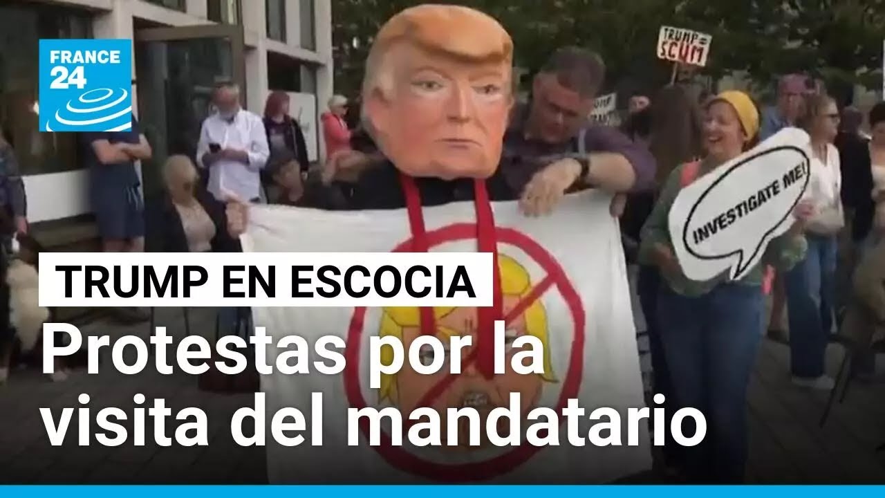 Estallan protestas en Escocia ante la visita de Donald Trump • FRANCE 24 Español