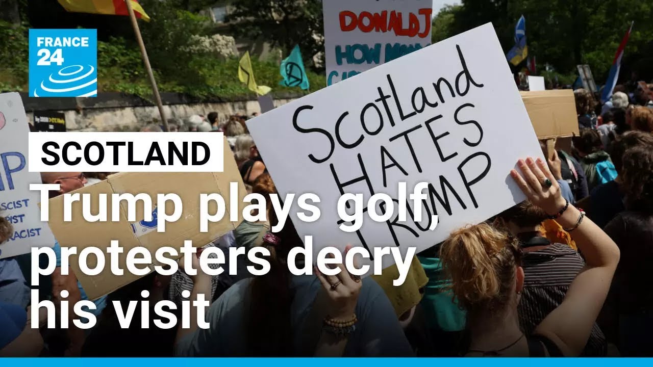 Scotland: Protester take to the streets to decry Trump's visit • FRANCE 24 English