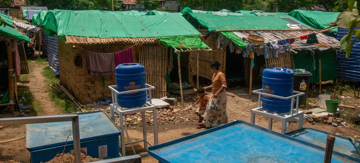 Disasters and fighting has forced millions across Myanmar to flee their homes in search of safety. Many shelter in IDP camps like this one in central Myanmar.
