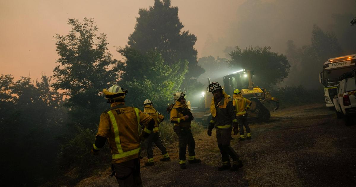 Spain and Portugal battle wave of wildfires as temperatures expected to rise