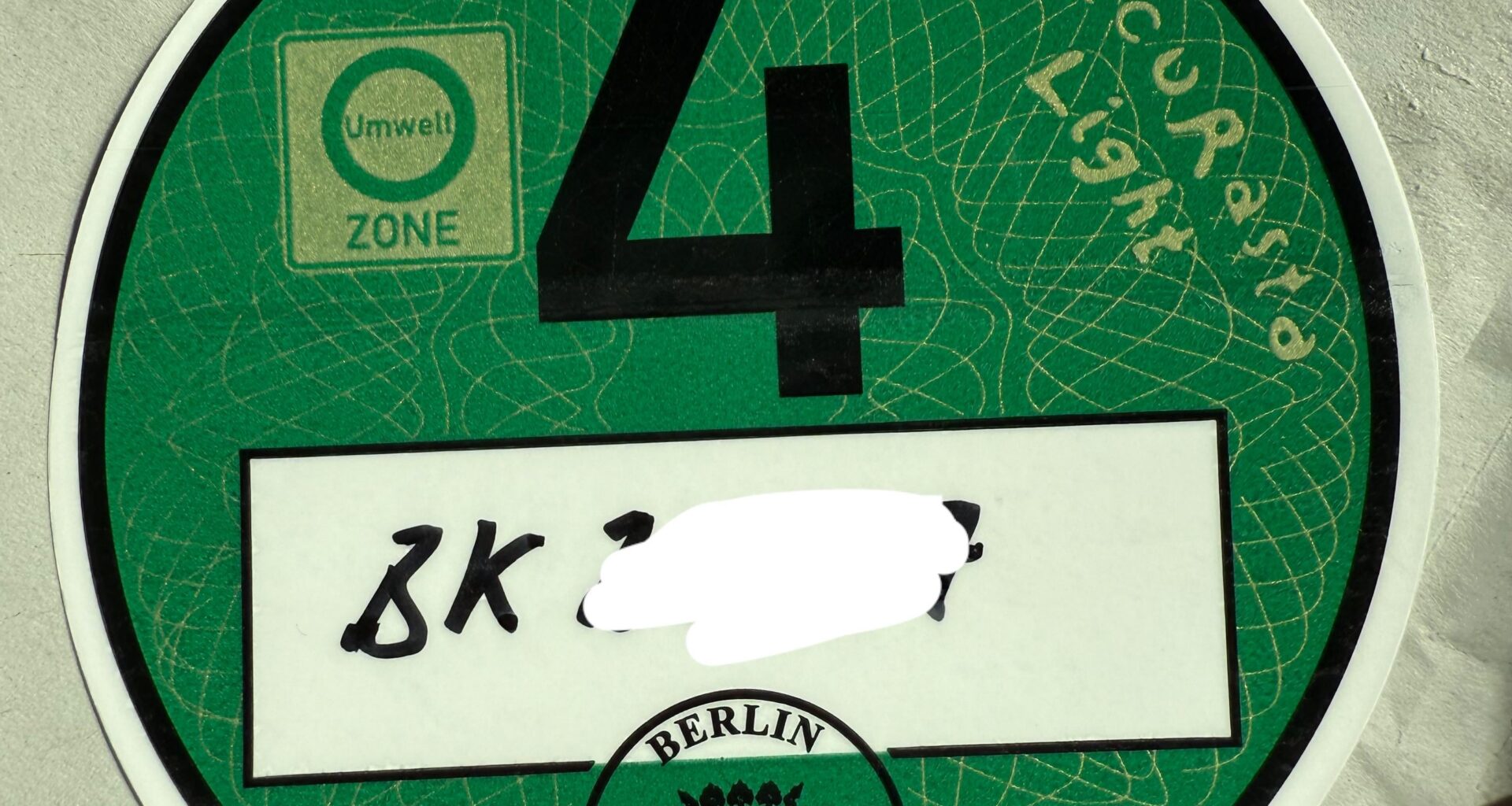 Does the environment sticker only work in Berlin?