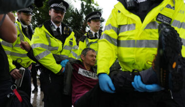Dozens arrested in London as protests against Palestine Action ban sweep UK