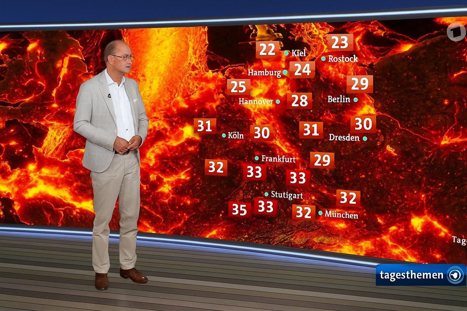 Weather map in Germany