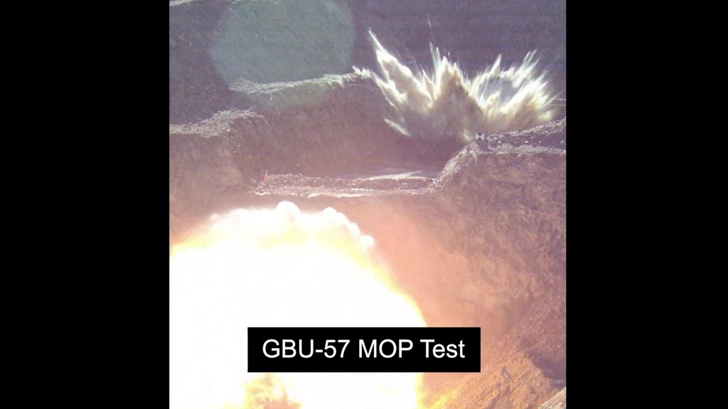 GBU-57 MOP bomb test detonation.