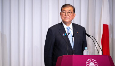 Japan's PM Ishiba holds press conference day after upper house election, in Tokyo