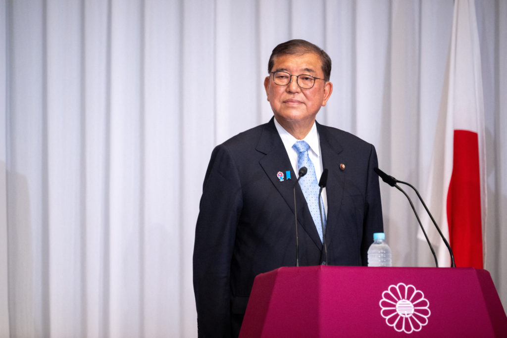 Japan's PM Ishiba holds press conference day after upper house election, in Tokyo
