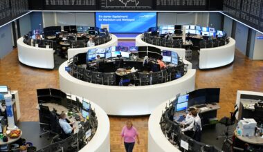 European shares end lower as corporate results, trade anxiety weigh