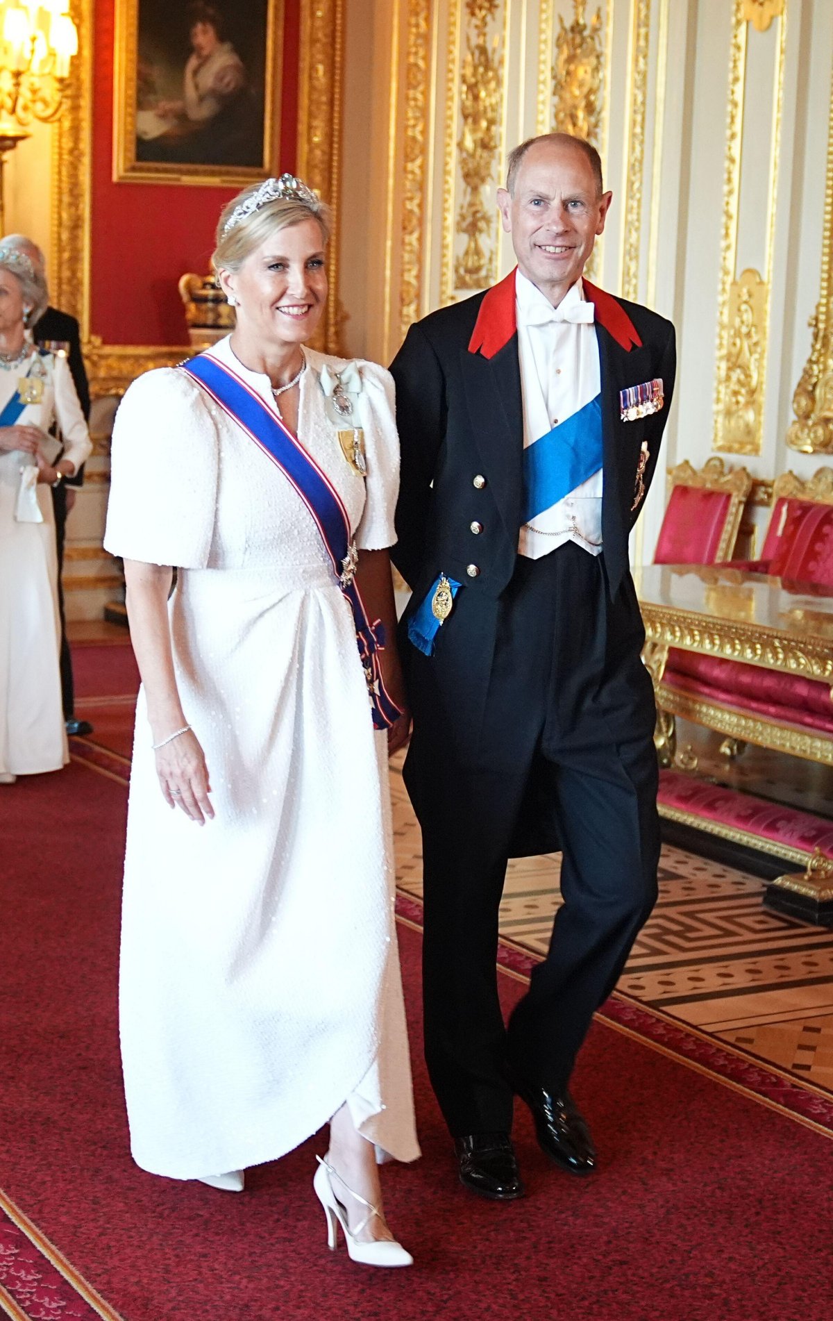 The Duke and Duchess of Edinburgh attend a state banquet in honor of the President of France at Windsor Castle on July 8, 2025 (Aaron Chown/PA Images/Alamy)