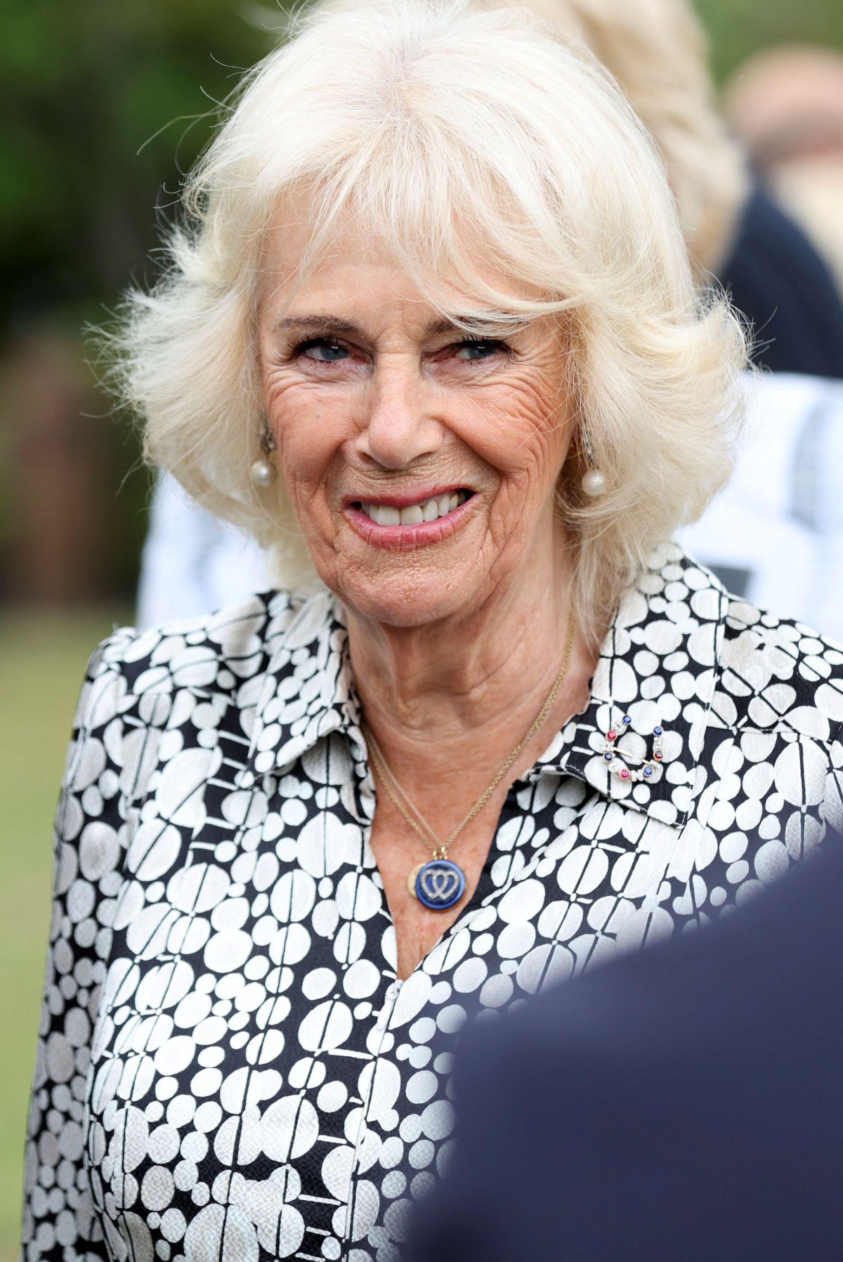 Queen Camilla visits the National Stud in Newmarket on July 22, 2025 (Chris Radburn/PA Images/Alamy)