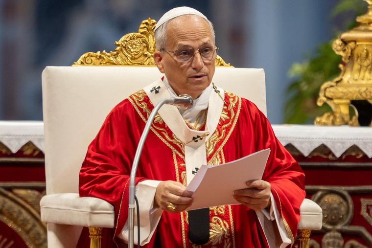 Pope Leo XIV preaches during the June 29 Mass for the Solemnity of Saints Peter and Paul at St. Peter’s Basilica.