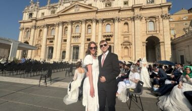 Kristen and Austin Savage at the Vatican in June.