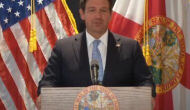 Gov. Ron DeSantis hosts a news conference at the Manatee Performing Arts Center on Thursday, July 24, 2025, in Bradenton, Florida.