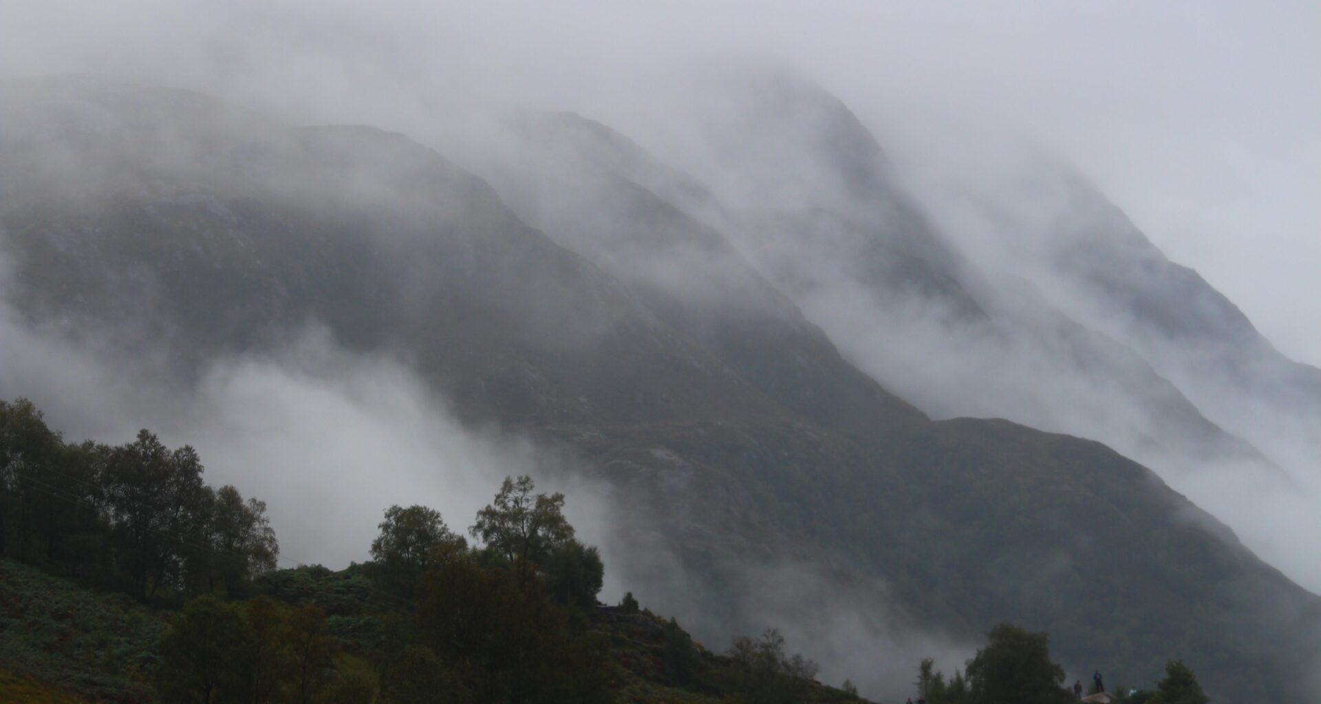 Cloud covered mountain, near Glenfinnan Viaduct