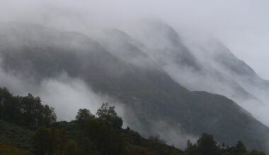 Cloud covered mountain, near Glenfinnan Viaduct