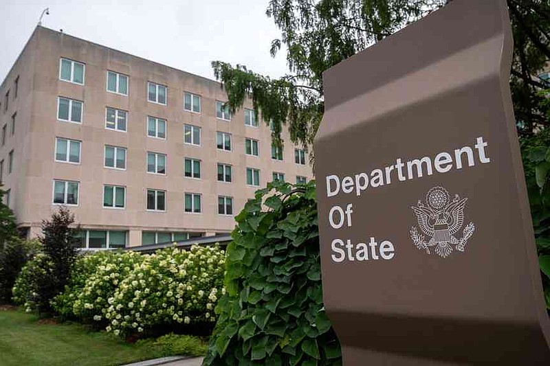 The headquarters of the Department of State is seen, June 27, 2025, in Washington. (AP Photo/Mark Schiefelbein)