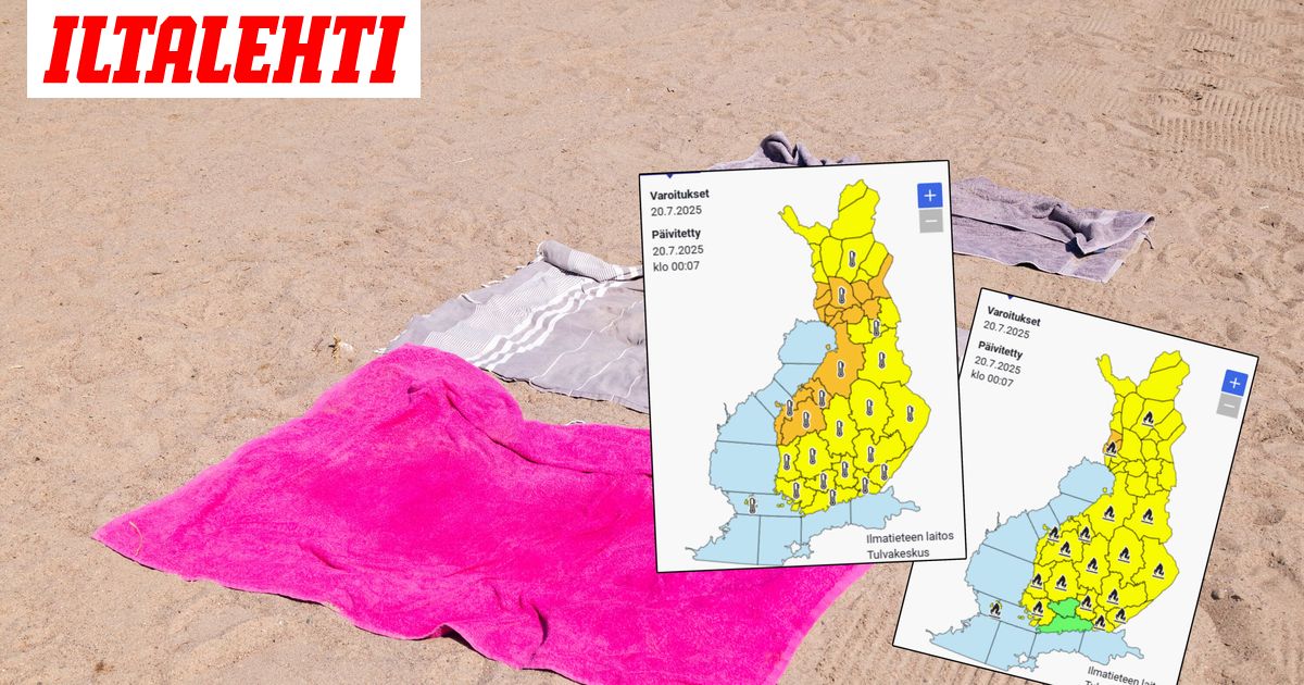 Koko Suomi helottaa nyt keltaisena – Jos menet ulos, ota nämä varoitukset huomioon