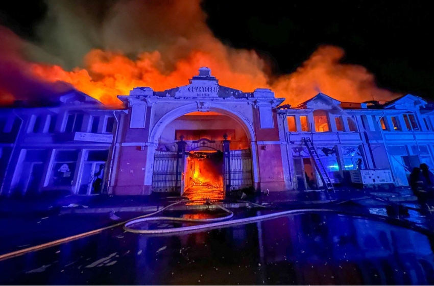 Russian Drone Strike Destroys Residential Building in Odessa