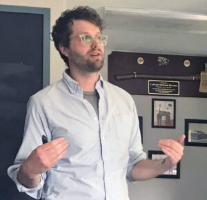Nicholas DeForest, an engineer with the National Renewable Energy Labs, presents information about the Energy Technology Innovation Partnership Project (ETIPP) grant that Brooklin was selected for. The project will help Brooklin plan for energy security. BY TRESSA VERSTEEG