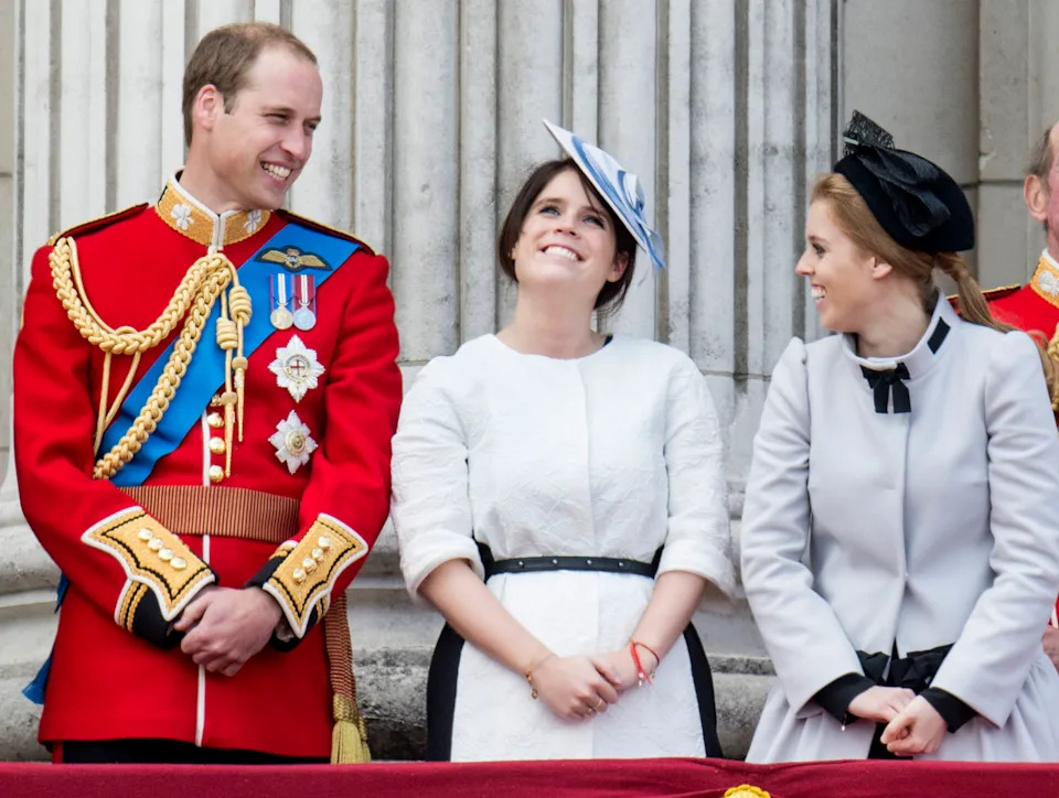 Prince William, Princess Beatrice, and Princess Eugenie