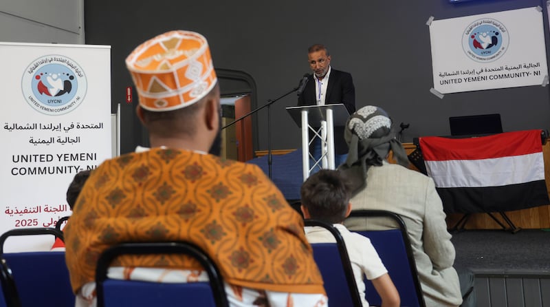 The First Annual General Meeting for the establishment of the United Yemeni Community  at City Church in Belfast on Monday.
PICTURE COLM LENAGHAN