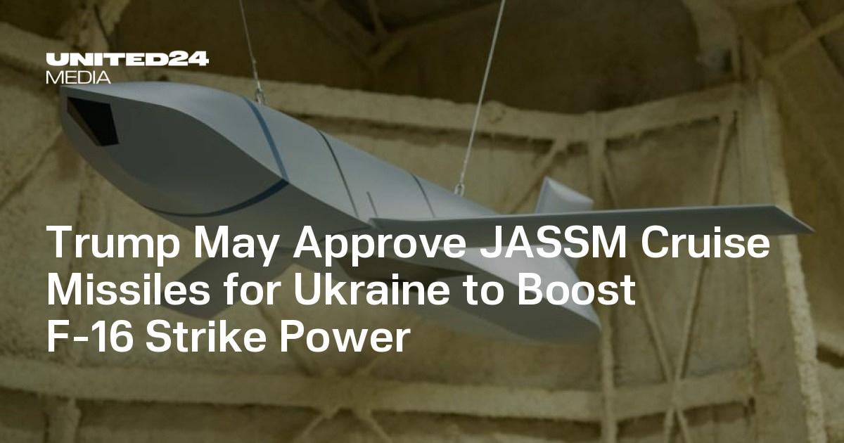 Trump May Approve JASSM Cruise Missiles for Ukraine to Boost F-16 Strike Power