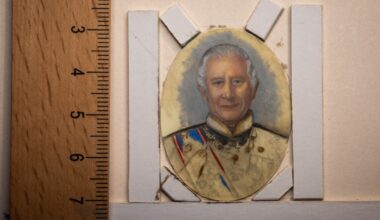 Miniature portrait of King Charles to be worn at state banquet