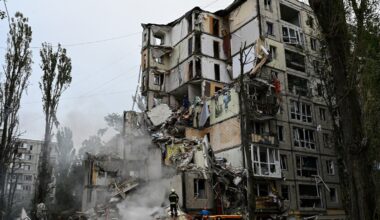six dead including a child after strikes in Kyiv