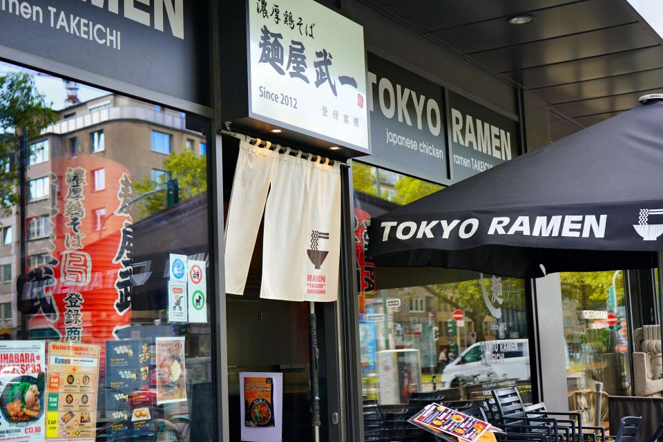 Tokyo Ramen restaurant storefront in Dusseldorf.