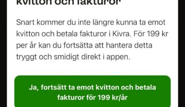 Abonnemangskostnad för Kivra?