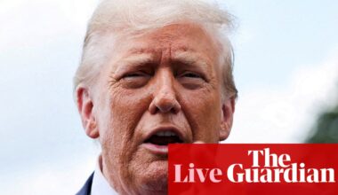 Trump threatens to sue WSJ over Epstein sketch claims – US politics live | US news
