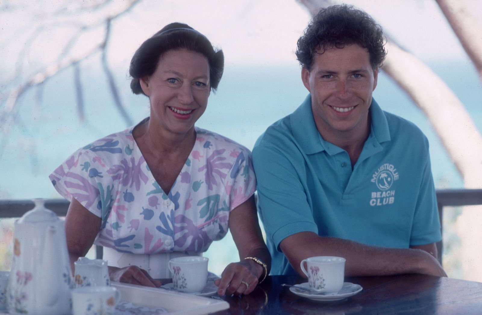Princess Margaret with her son David then Viscount Linley 1989
