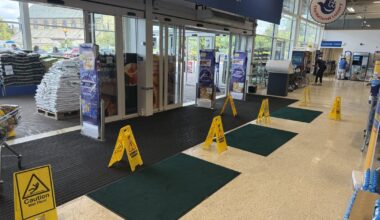 I almost tripped entering my local supermarket