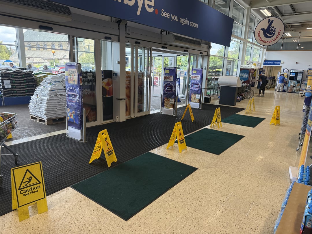 I almost tripped entering my local supermarket