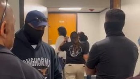 Woman arrested in California immigration courthouse – video