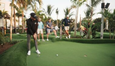An image of someone mini golfing.