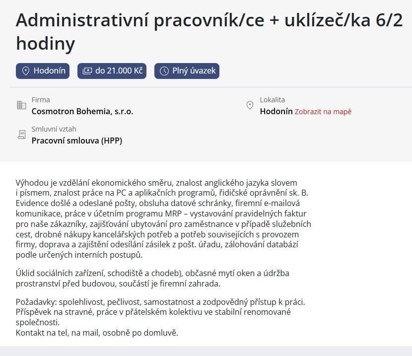 Průměrné požadavky podnikatelů v ČR a pak, že se mladým nechce pracovat