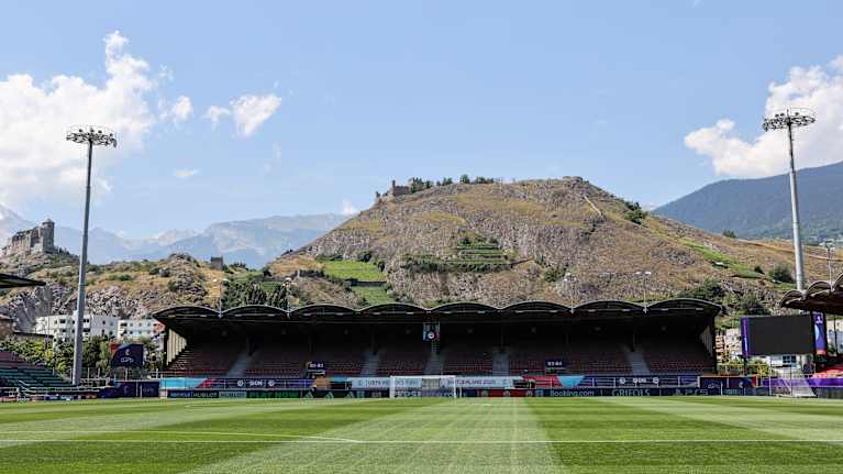 Sionin stadion jalkapallon EM-kisoissa 2025.