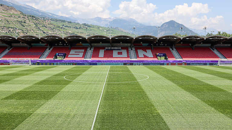 Sionin stadionin jalkapllon EM-kisoissa 2025.
