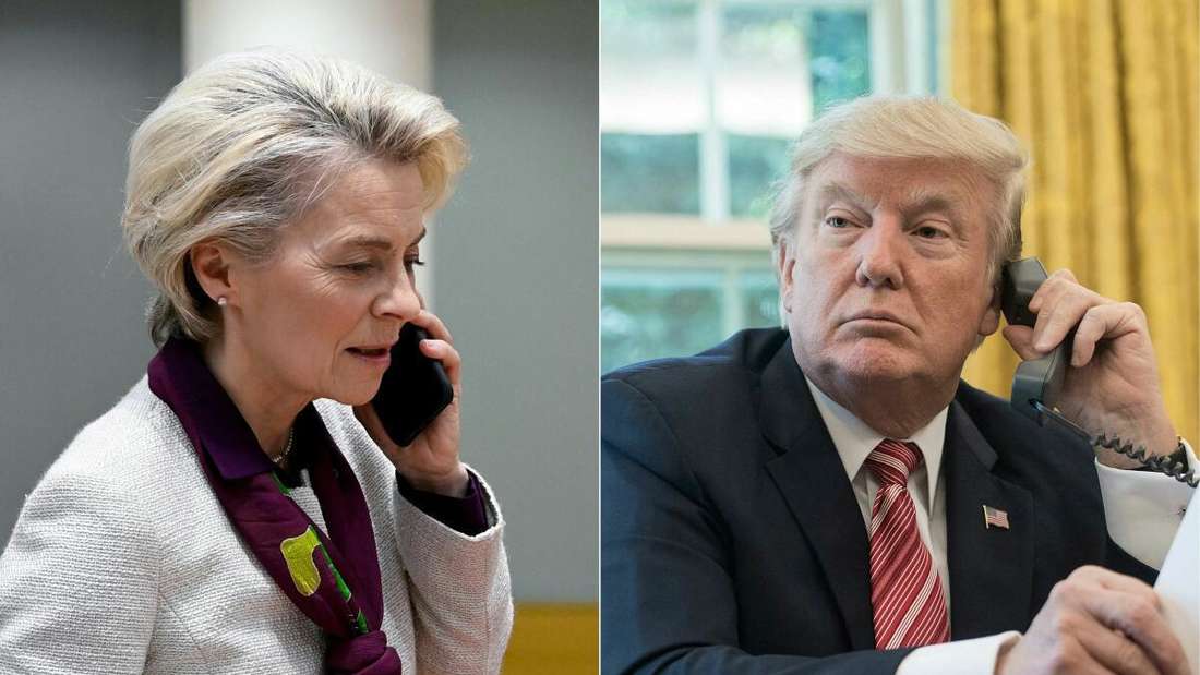 EU-Kommissionspräsidentin Ursula von der Leyen verhandelt mit den USA über die Zölle, die US-Präsident Donald Trump auf EU-Produkte erheben will.