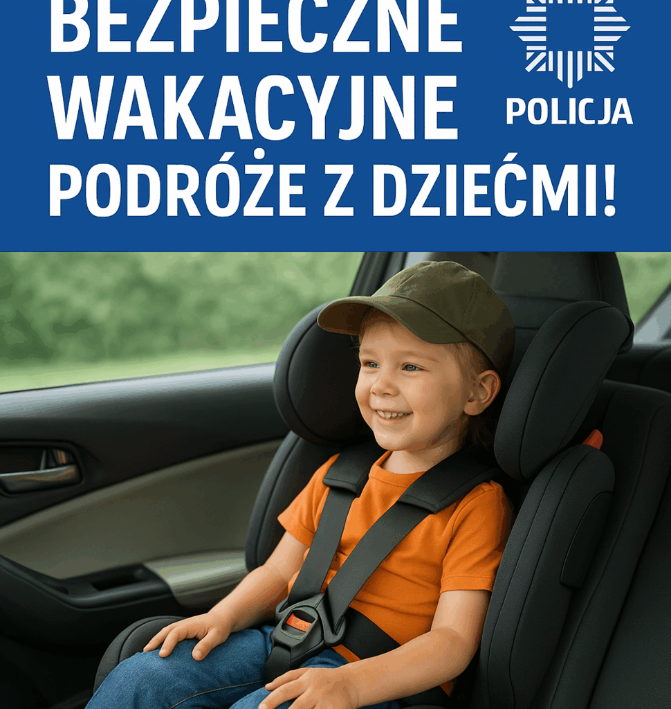 Bezpieczeństwo dzieci w fotelikach samochodowych — przypomnienie na wakacje - AKTUALNOŚCI