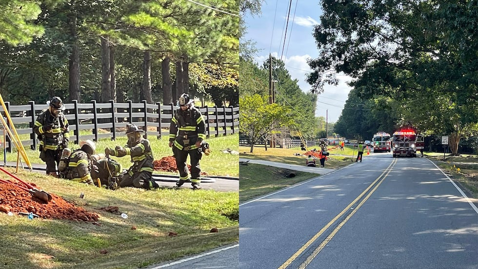 Natural gas leak in Huntersville
