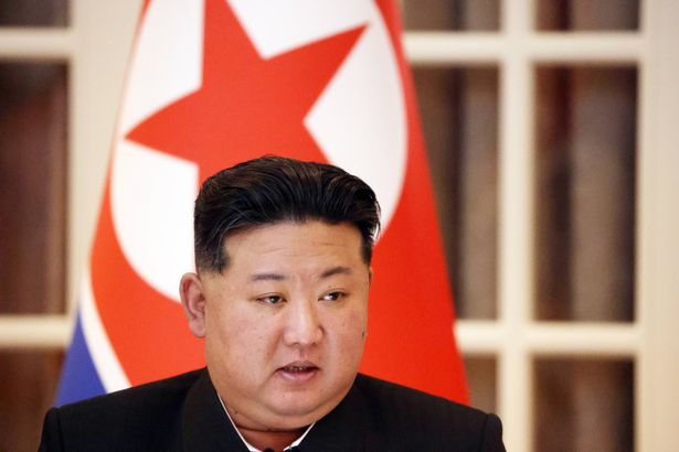 PYONGYANG, NORTH KOREA- JUNE 19 (RUSSIA OUT) North Korean Supreme Leader Kim Jong Un speaks during a press confernce,  June 19, 2024, in Pyongyang, North Korea. Russian President Vladimir Putin is in North Korea for a two-day diplomatic visit. (Photo by Contributor/Getty Images)