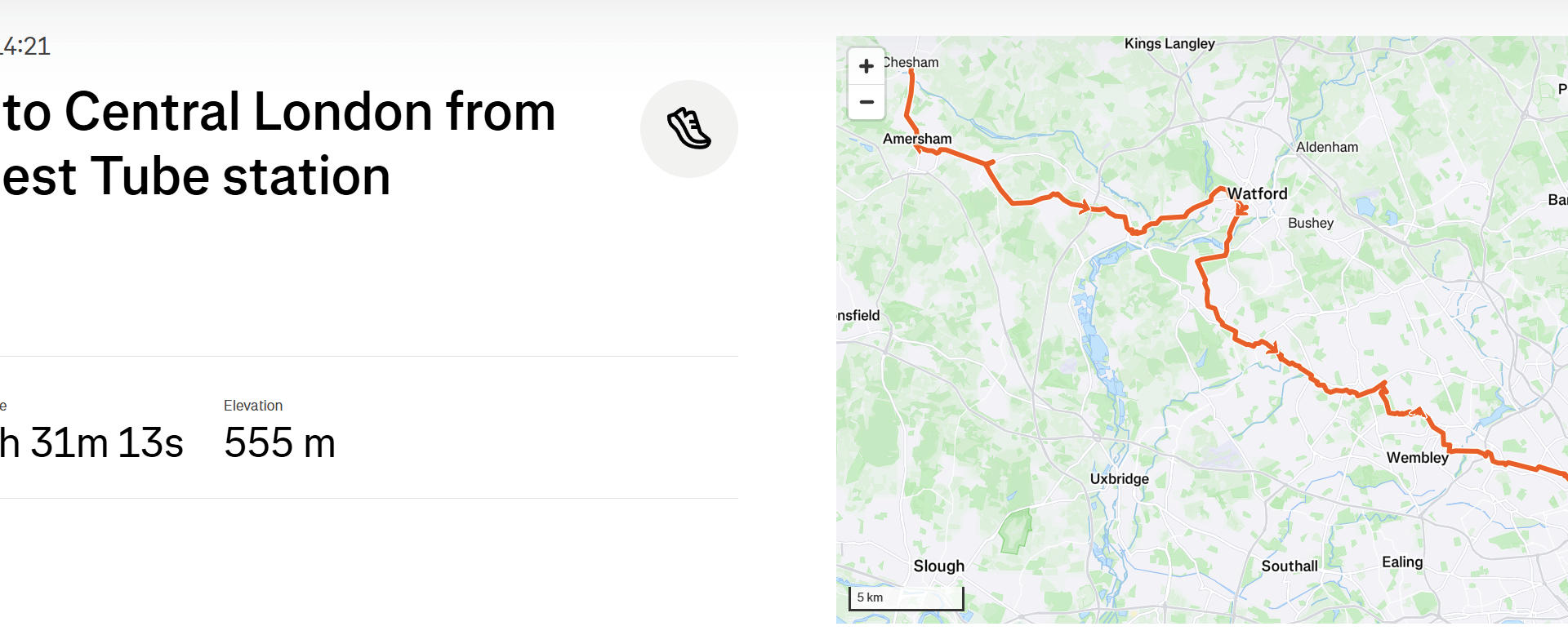 I spent 8 hours running from Zone 9 to Central London