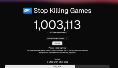 1 milion hlasů dosažen. Nezapomeňte dál podepisovat EU inciativu "Stop Killing Games"