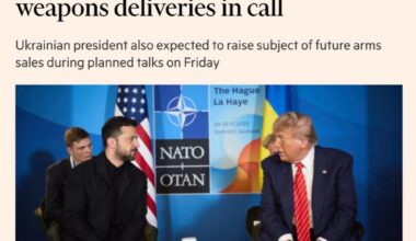 Donald Trump and Volodymyr Zelensky are expected to discuss the abrupt halt in some key US weapons deliveries to Kyiv in a call on Friday, according to people familiar with the planning, who said the Ukrainian president will also raise potential future arms sales, - FT