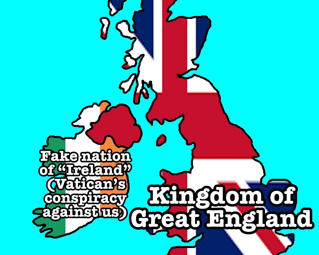 Map of the British isles if the English had a Serbian mentality (only Balkans will understand)