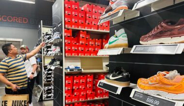 A man shops for shoes from a Nike store at an outlet in Los Angeles, California on April 10, 2025. Trump on April 9 announced a 90-day pause on the most onerous new tariffs on imports to the United States for every country except China. Americans spend about $31 billion on sneaker brands with almost all sneakers in the US market coming from Asian countries of Vietnam, China, Indonesia and Cambodia, as Trump tariffs impose a new consumption tax of at least 42% on most inbound sneakers to the United States. (Photo by Frederic J. BROWN / AFP)