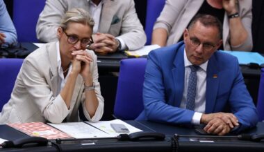 Isolated and fearing a ban, Germany's far-right tones down the rhetoric