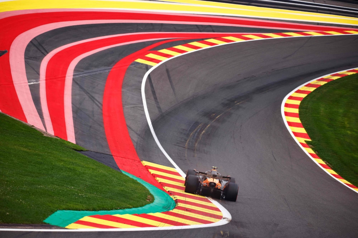Norris takes pole for all-McLaren front row in Belgium